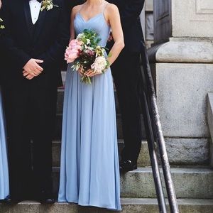 Azazie Cora in Dusty Blue